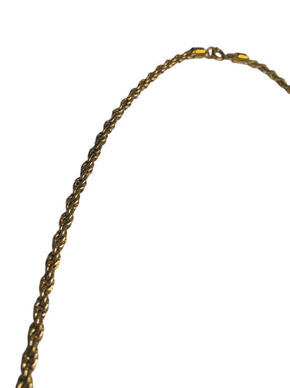 Vintage Goldtone 25 Inch Twist Chain Necklace Spring Clasp