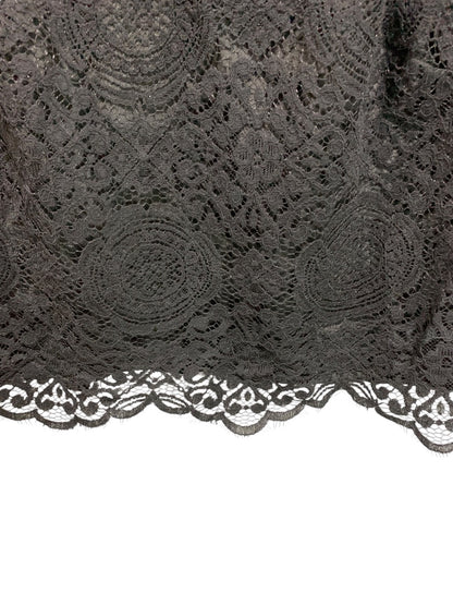 XS BB Dakota Womens Black Lace Shirt Lined Bodice Blouse