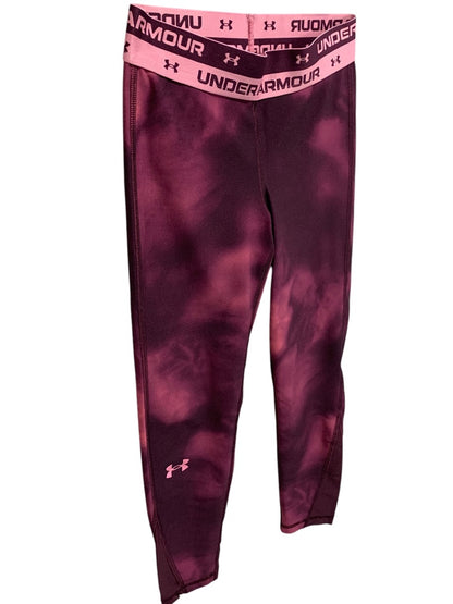 Medium Under Armour Girls Youth Purple Fade Leggings Activewear