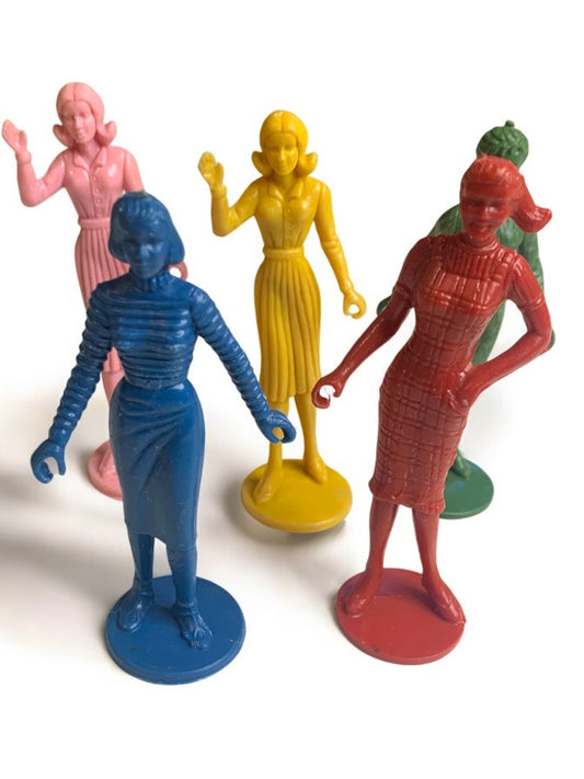 1950s Teenettes Figurines by MPC Set of 5 Multicolor 3.5 Inch