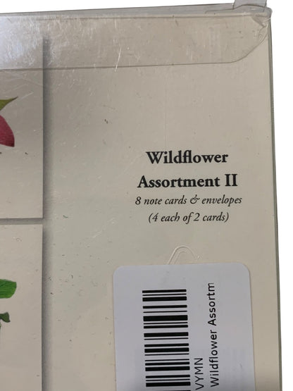 Set of 8 Notecards and Envelopes Wildflower Assortment II New