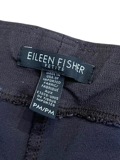 Medium Petite Eileen Fisher Petite Elastic Waist Stretch Pants Charcoal Crop