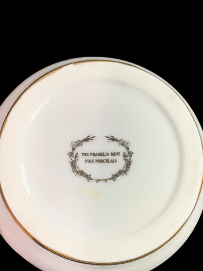 1980s Frankin Mint Fine Porcelain Creamer Collection Floral 5 Inch