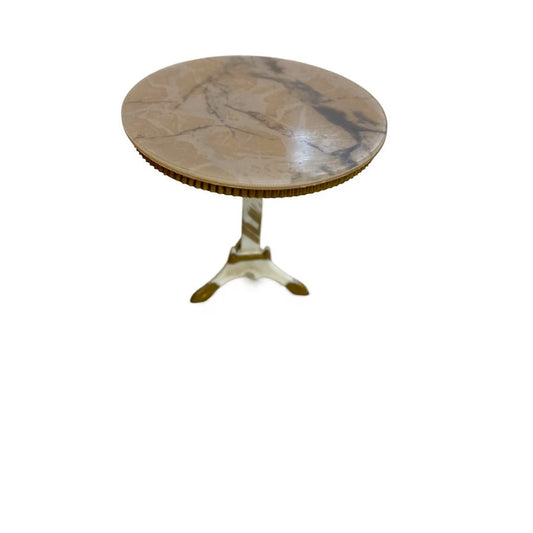 1960s Ideal Petite Princess Miniature Dollhouse Round Accent Table 1:16