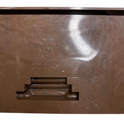1950s Plasco Miniature Dollhouse Fireplace 1:18 Scale Brown