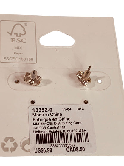 Claires New Post Pierced Earrings Patriotic Sparkly Heart