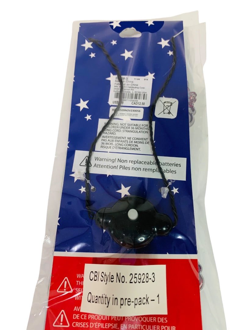 Claires New Hello Kitty Patriotic Light Up Necklace Overhead Long
