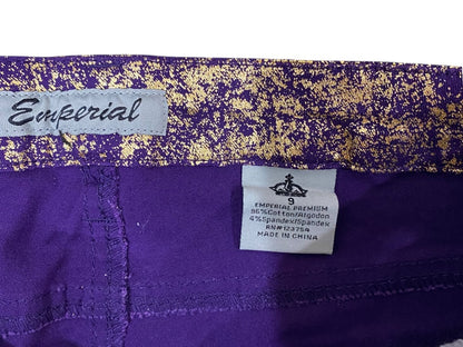 Size 9 Emperial God Purple Gold Junior Womens New Skinny Jeans Pants