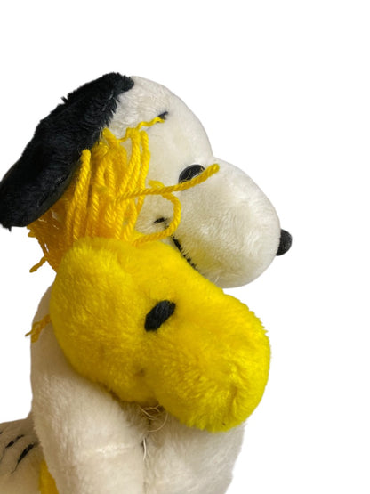 1972 Hugging Snoopy Woodstock Plush Stuffed Animal Peanuts 11 Inch
