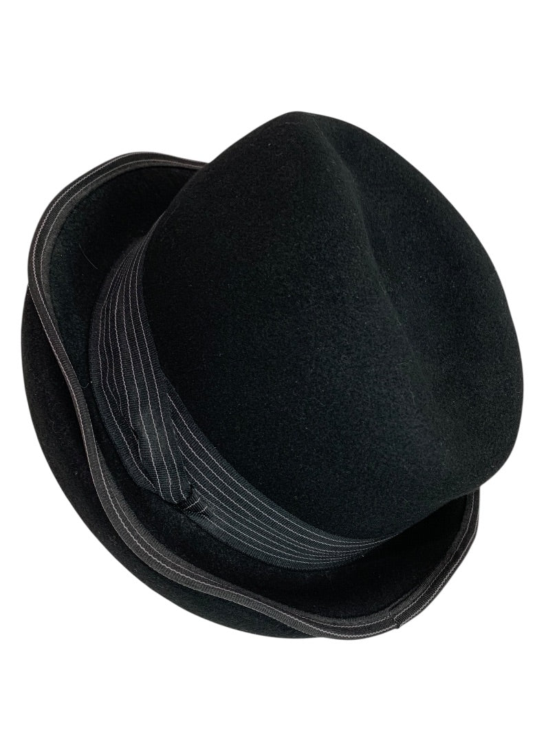 One Size Brooklyn Industries Womens Black Hat Ribbon Band Wool
