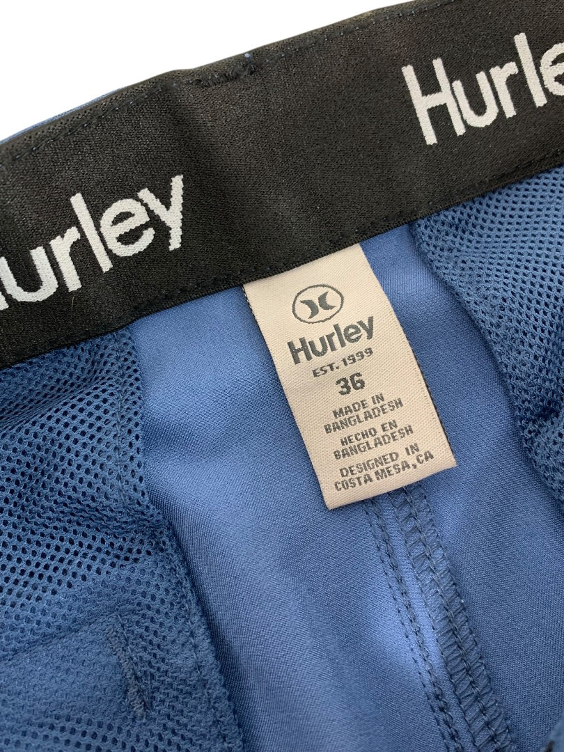 Size 36 Hurley Mens Blue Hybrid Spacedye Walk Short