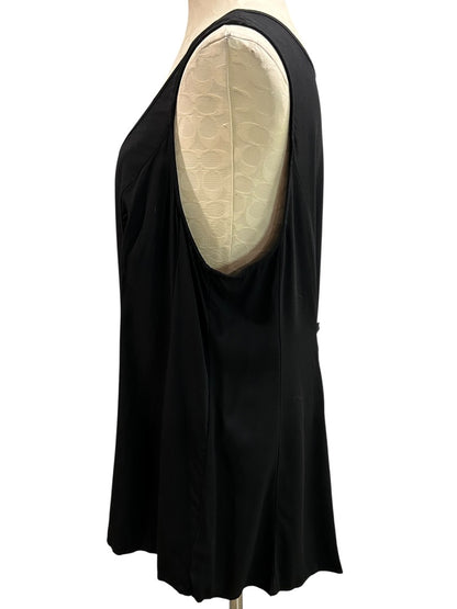 2X Torrid Womens Black New Sleeveless Blouse Cinch Back Waist Adjustable