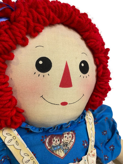 Vintage Handmade Raggedy Ann Rag Doll from Pattern 24"