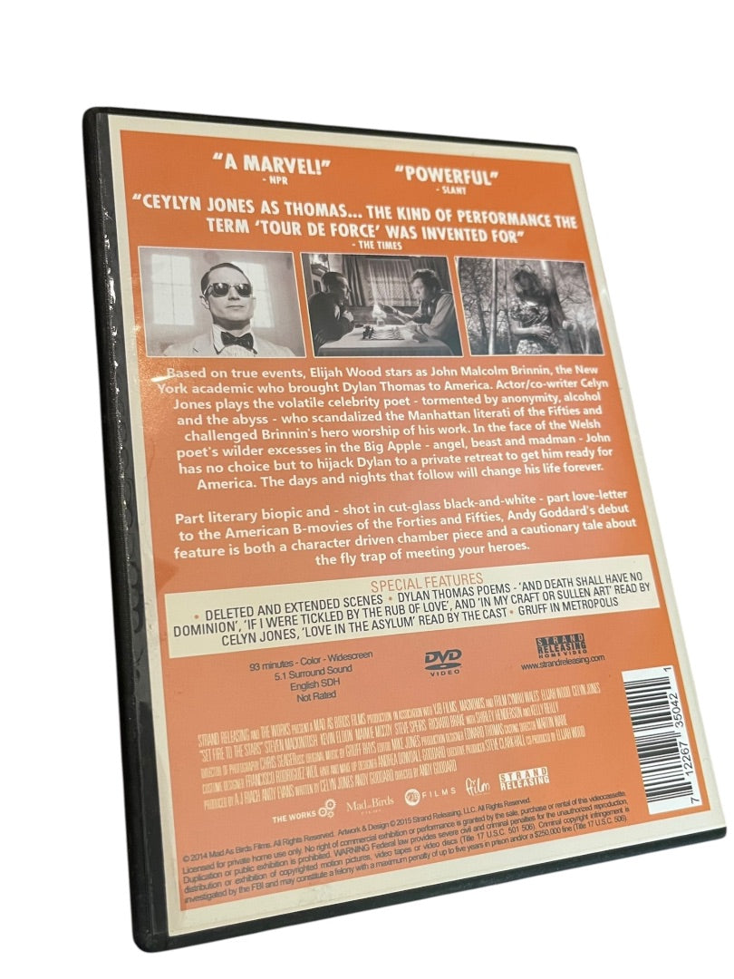Set Fire to the Stars DVD Elijah Wood Celyn Jones 2014 Ex Library