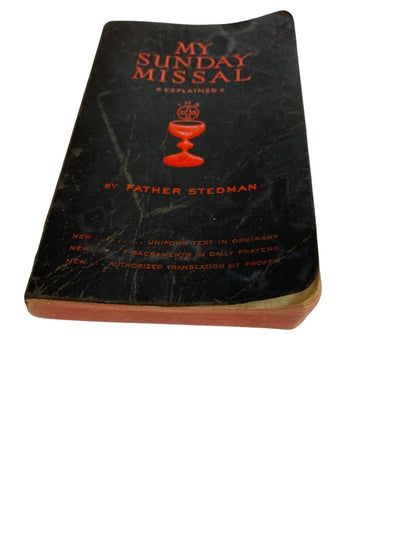 My Sunday Missal Explained Father Stedman 1940s Pocket Size Book Vintage