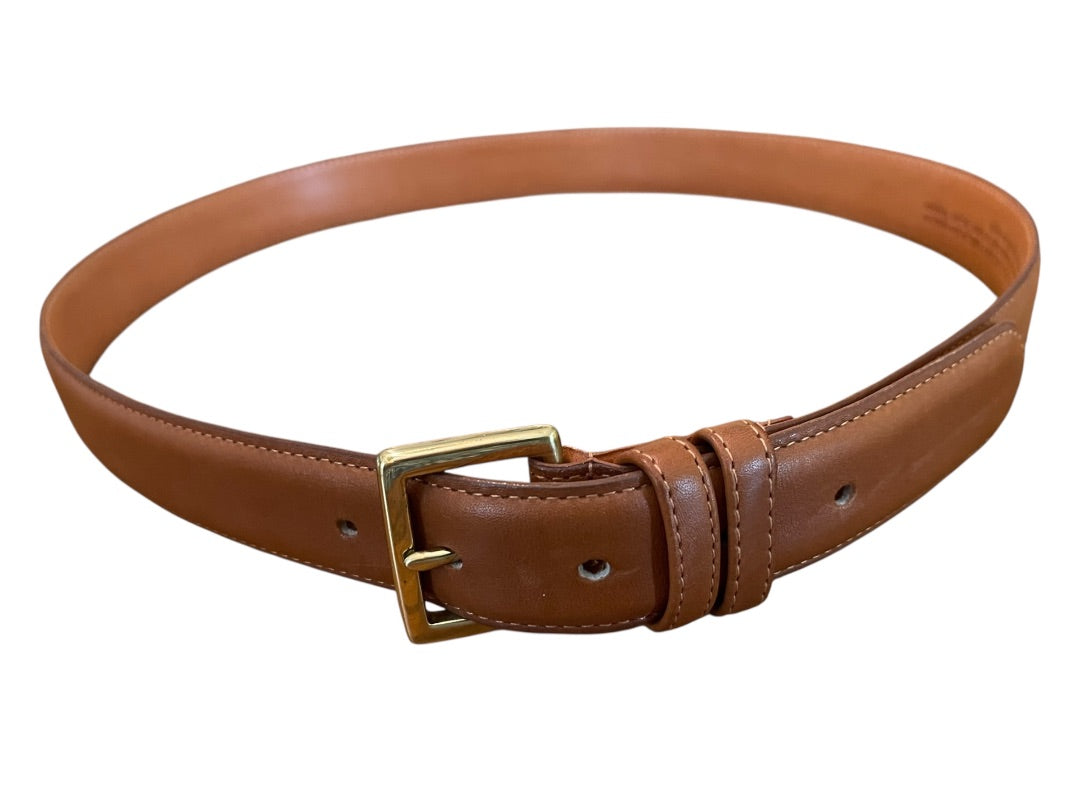 Size 36 Coach British Tan 7600 Brass Buckle Belt USA Made 1.25"