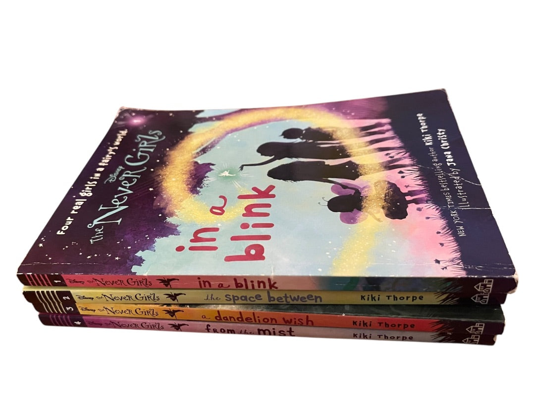 Set of 4 Disney The Never Girls 1-4 Kiki Thorpe Jana Christy Paperback Books