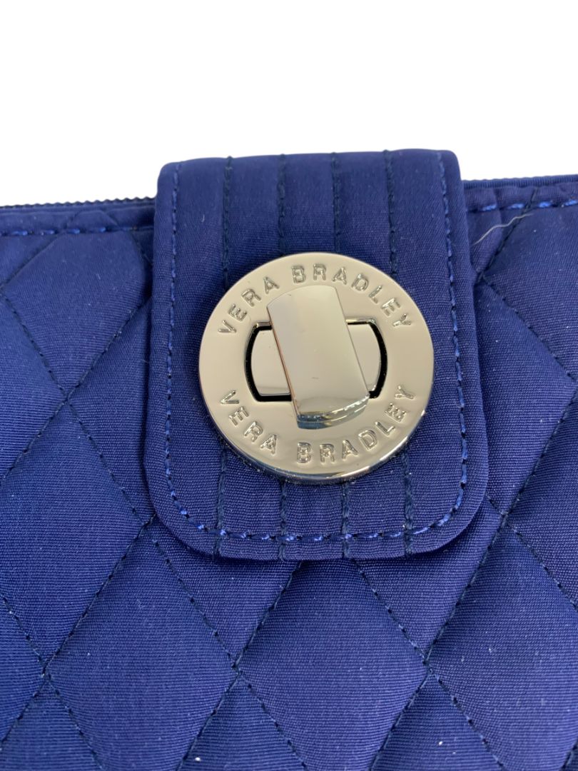 Vera Bradley New Turnlock Wallet Lapis Blue 14531-475 8" x 4.5"