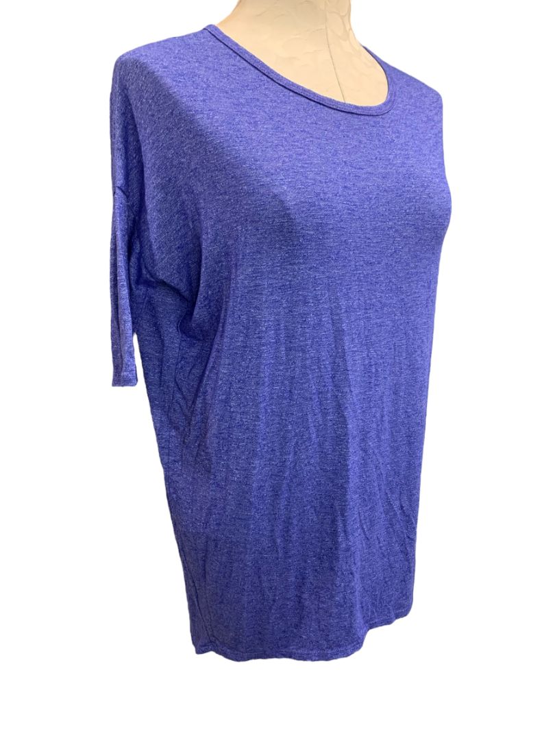 Size XXS LulaRoe Womens Purple Heathered Tunic Tshirt Hi Lo Hem