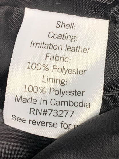 Size 2X Nine West Vegan Leather Womens Moto Style Jacket Black