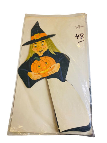 Vintage Dennison Halloween Witch Honeycomb Centerpiece 14.75" 83-603