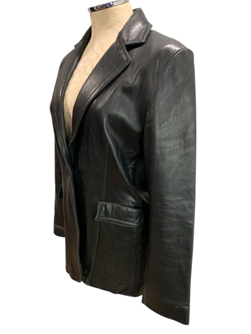 Size Medium Nine West Womens Black Leather Jacket Soft