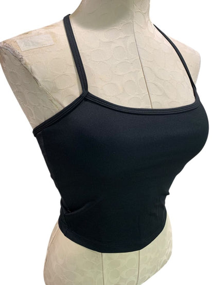 Small Long Line Black Built in Bra Light Support Camisole