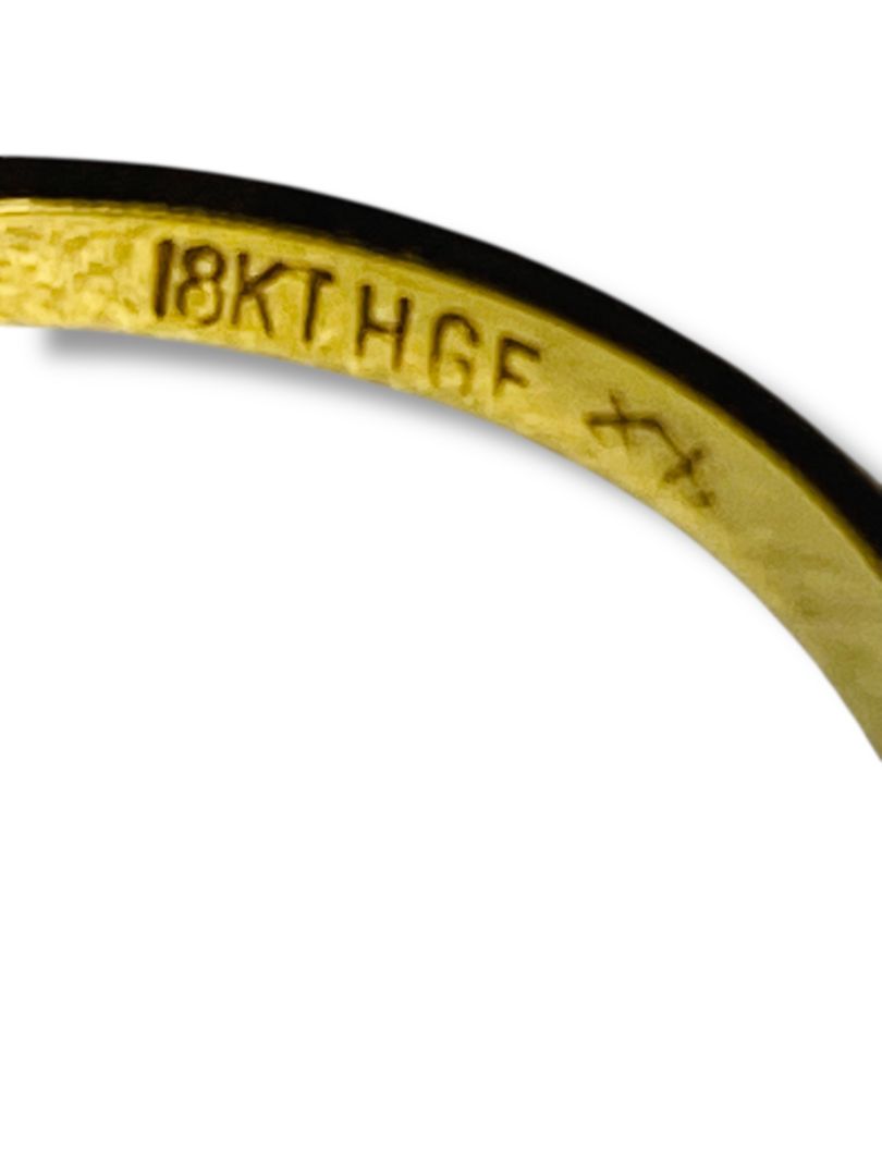 Vintage Size 8 Faux Diamond Ring 18k Gold Filled 7.5mm