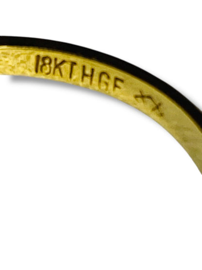 Vintage Size 8 Faux Diamond Ring 18k Gold Filled 7.5mm