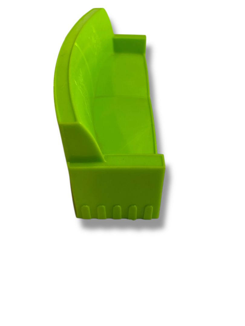 Vintage Plastic Dollhouse Miniature Lime Green Couch 4.75"l x 1.25"d x 2"