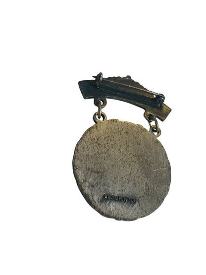 Vintage NRA Marksman 50ft Award Pin Badge Medal 1.9" Silvertone Blackinton
