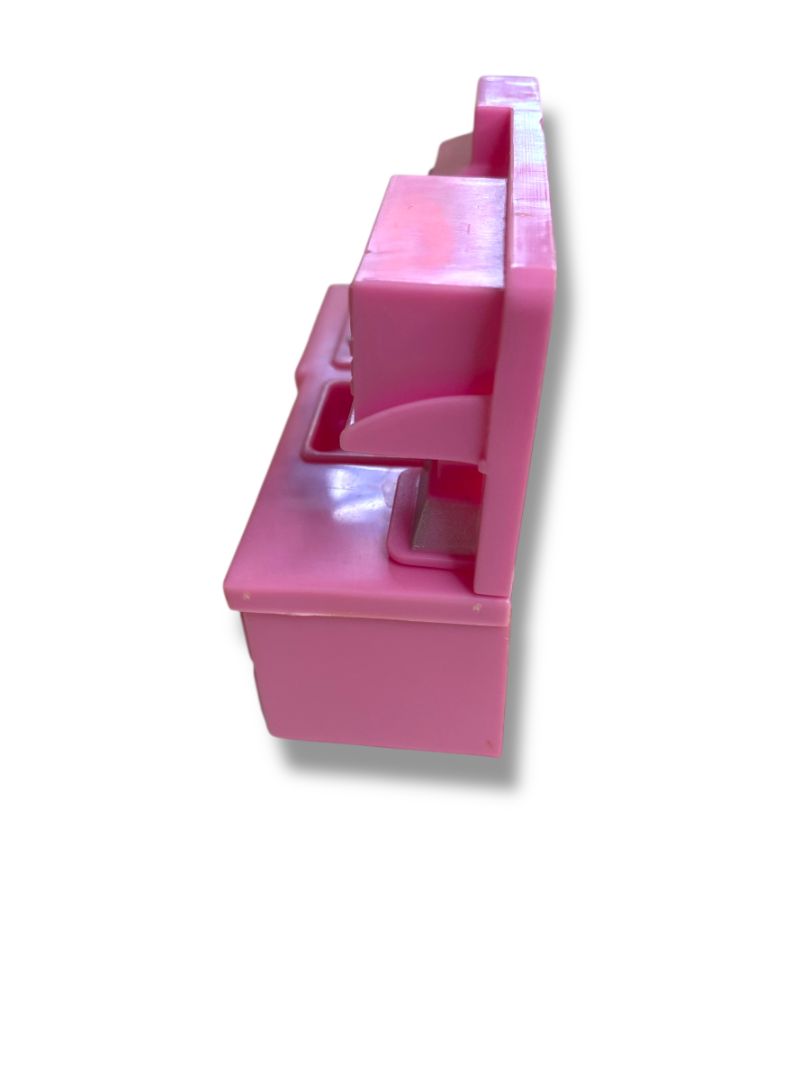 Dollhouse Miniature Pink Kitchen Sink Oven Microwave 3.75"l x 3"h