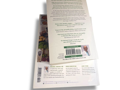 Set of How Not to Die Book and Cookbook Michael Greger Gene Stone