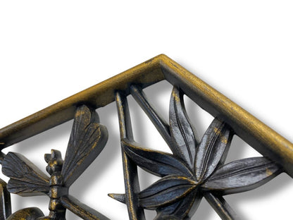 1970s Burwood Homco Wall Plaque Baby Birds Nest Diamond 16.75"h x 10.25"