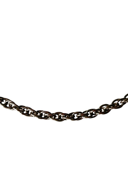 Vintage Silvertone Satin Finish Twist Chain 19" Lobster Clasp