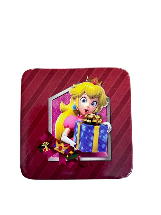Princess Peach Square 2" Pinback  Mario Bros Gift Present