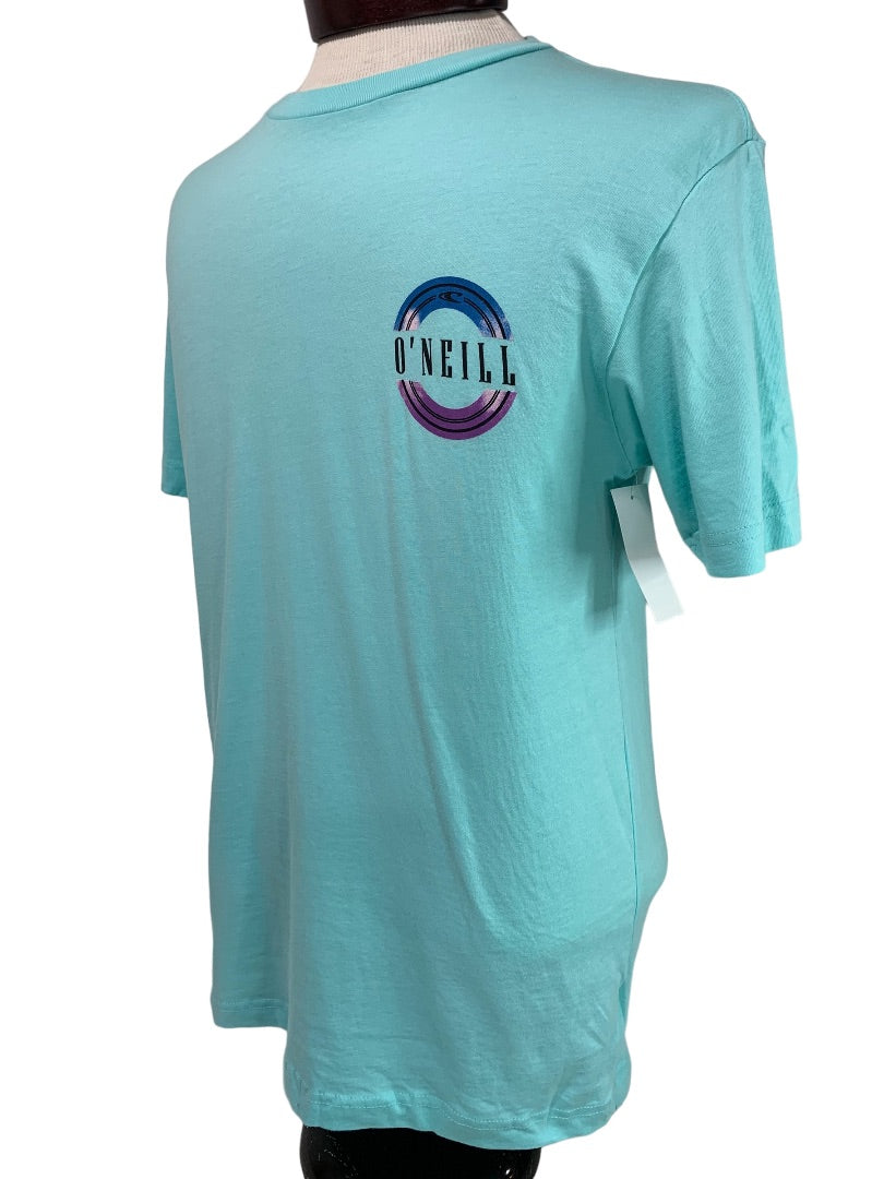 Small O'Neill Aqua Tshirt Standard Fit Brackets New Mens