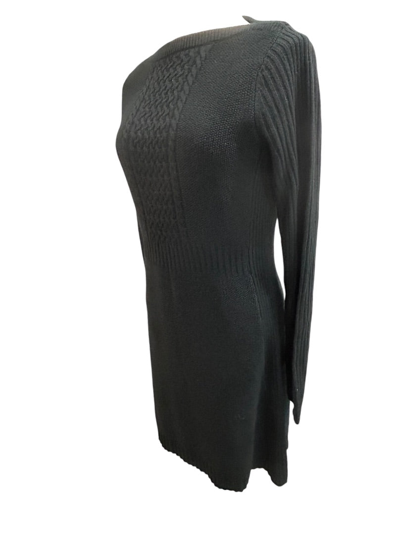 Medium Tall The Limited Black Long Sleeve Sweater Dress Boat Neck