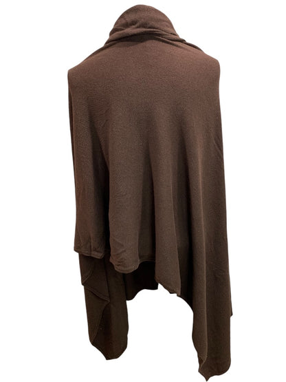 DreamSacks Wrap Brown Sweater Shawl Silk Cashmere Blend 43 x 40 Inches