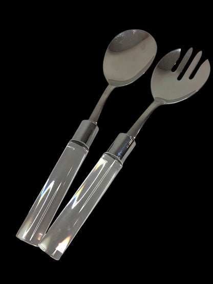 Frontier Forge Serving Utensils Server Japan Stainless Steel Clear Acrylic Handle