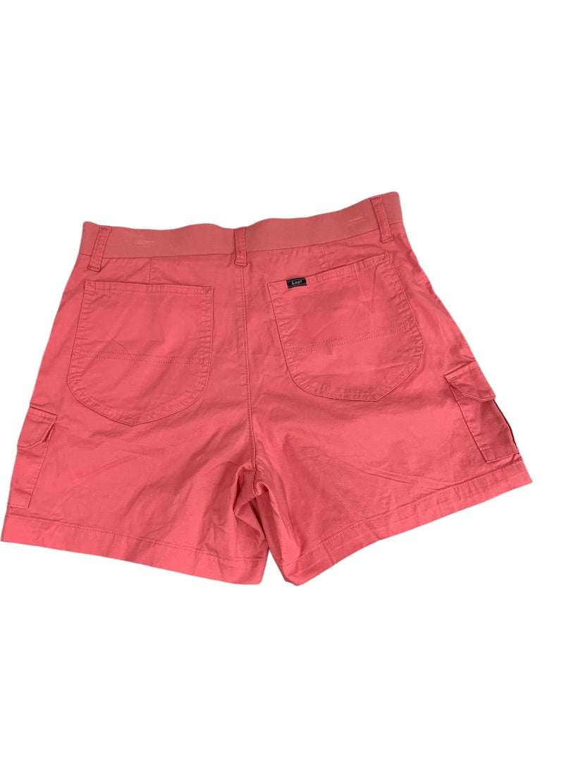 Size 12M Lee Womens New Mid Rise 5 Inch Shorts Coral Chino