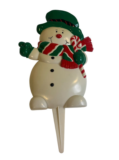 JSNY Snowman Plastic Christmas Yard Lawn Stakes Decor 1990s