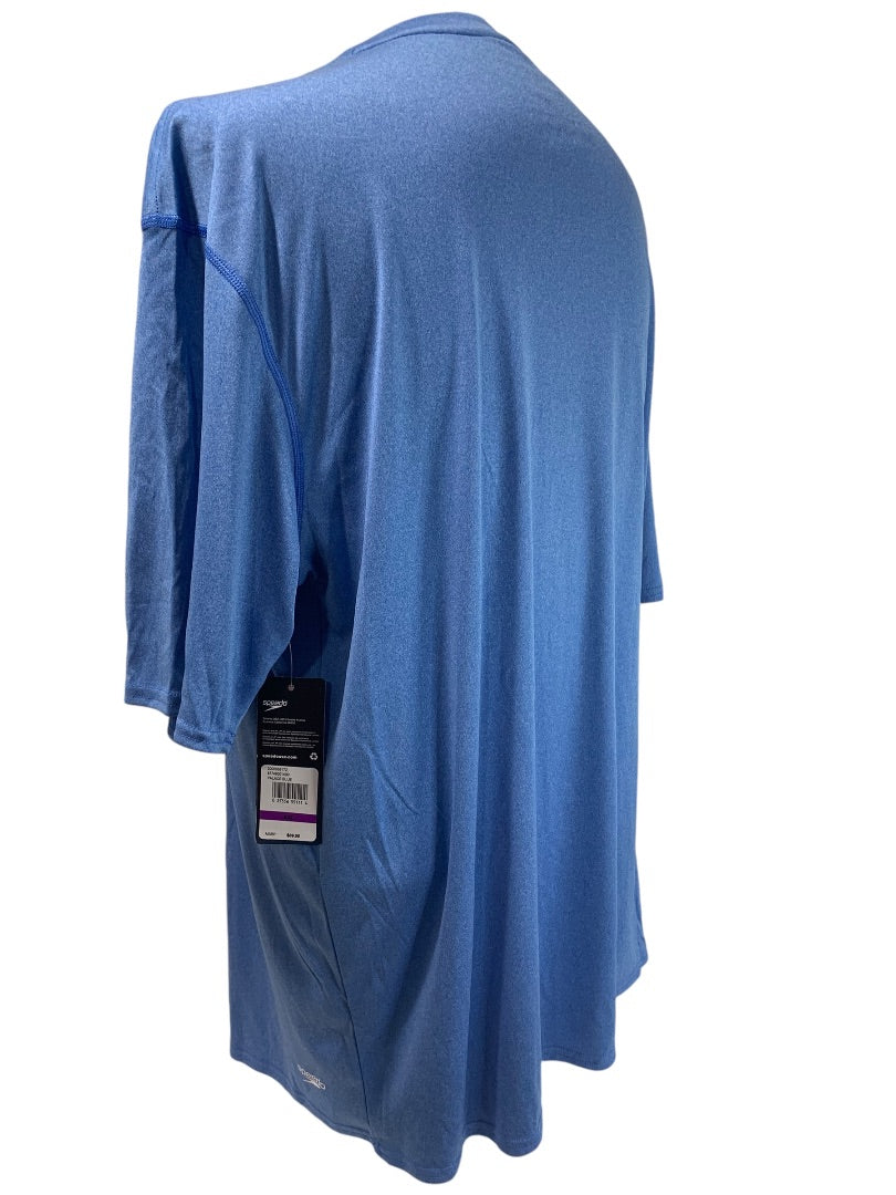 XXL Speedo Mens New Swim Shirt Short Sleeve Palace Blue UPF 50+