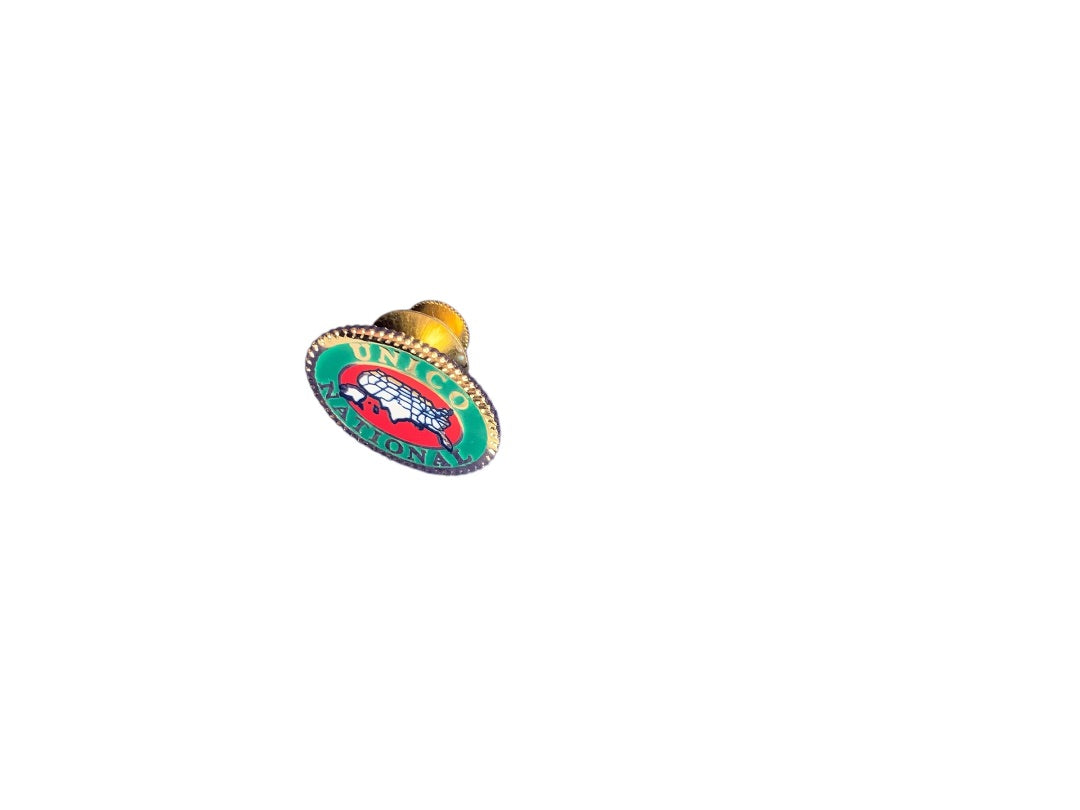 Unico Internationl Lapel Pin .7 Inch Oval Red Green