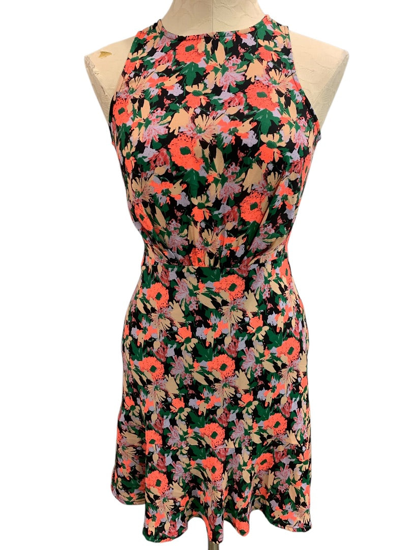 Size 00 J.Crew Mercantile A-Line Dress Bright Floral J4518