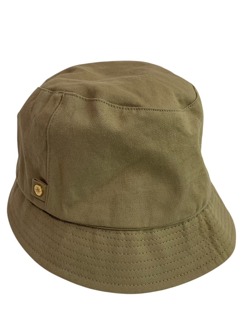 One Size Isaac Mizrahi Live Womens Khaki Cotton Bucket Hat