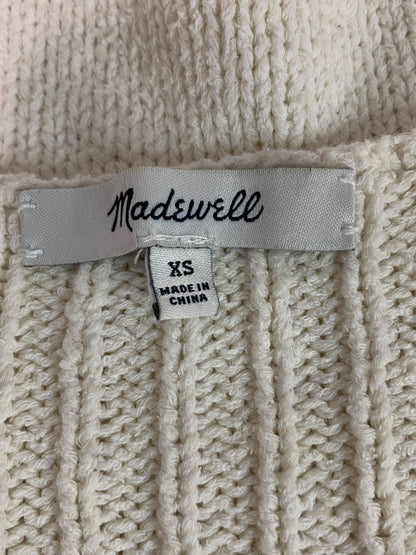 XS Madewell Womens Ivory Sleeveless Pullover Sweater Cotton Blend