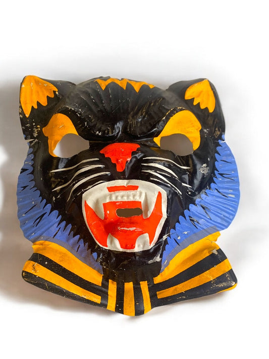 1960s Ben Cooper Halloween Mask Flashy the Cat #28 Cracked