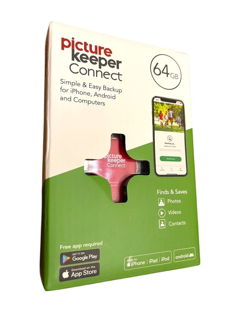 Picture Keeper Connect 64GB Made for IPhone IPad IPod Android Red Sealed New