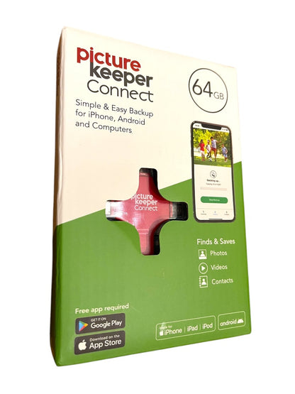 Picture Keeper Connect 64GB Made for IPhone IPad IPod Android Red Sealed New